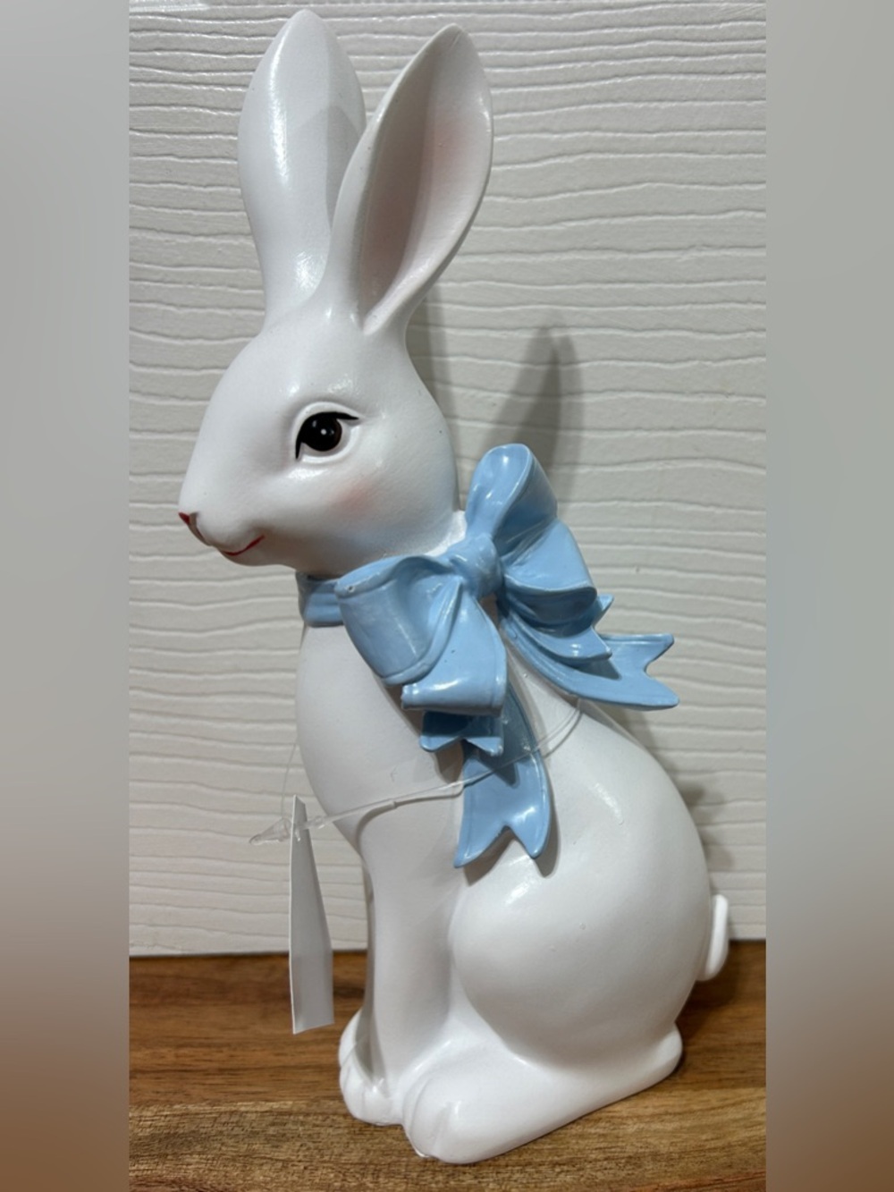 NEW 8” White Bunny Rabbit Blue Bow Spring Easter Hobby Lobby